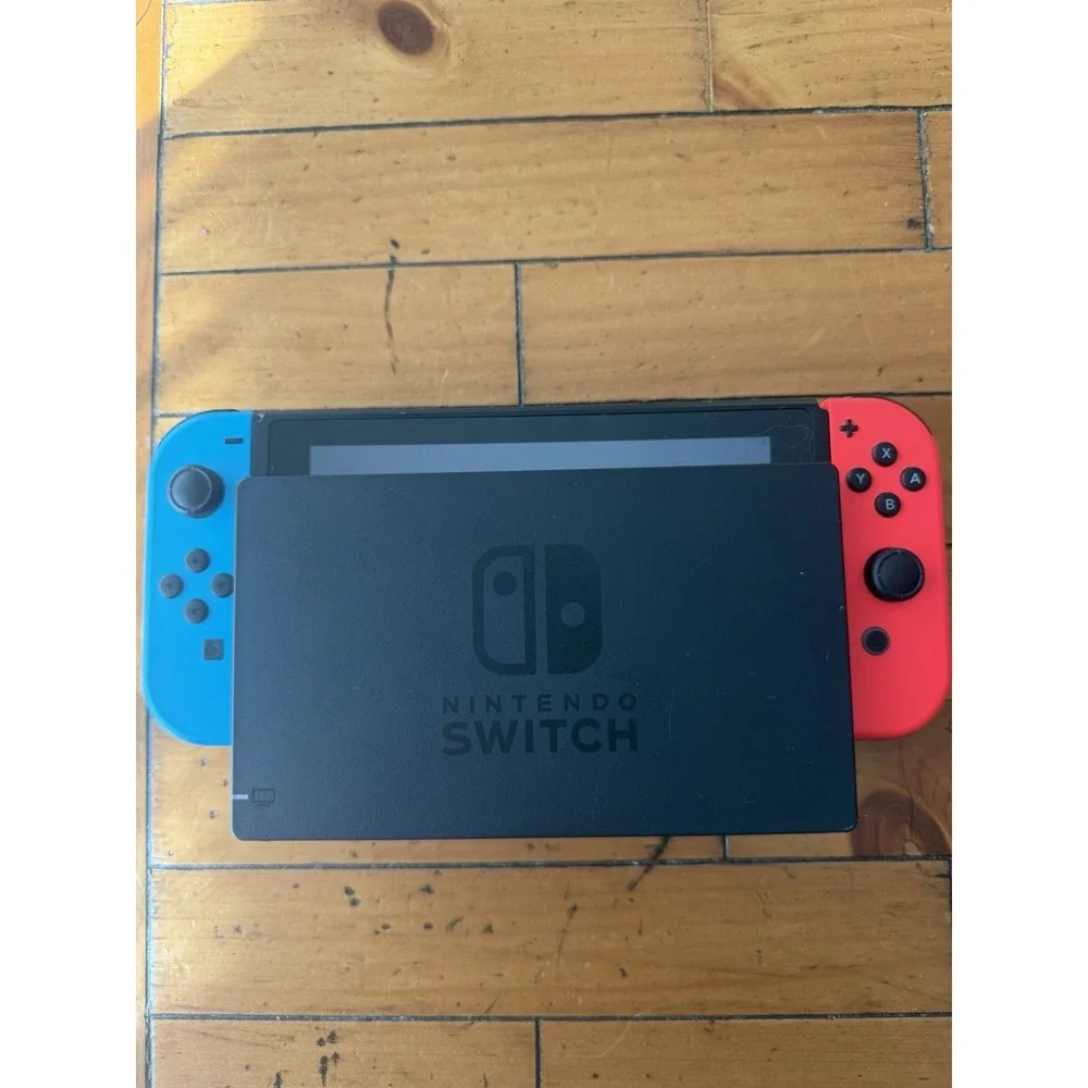 Nintendo Switch Console Bundle – Neon Blue/Red Joy-Cons + Case & Cables